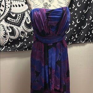 Elegant Purple and Blue Women's Dress